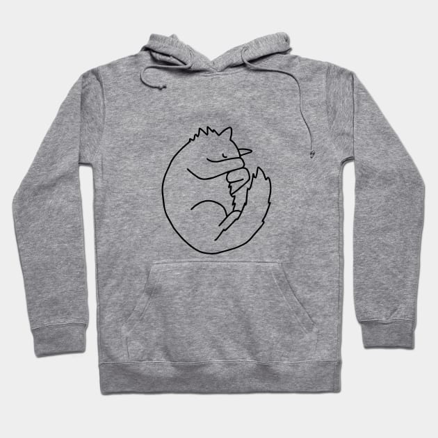 Lazy Cat Hoodie by Ashleigh Green Studios